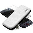 2 x sarlar Carrying Case for Nintendo Switch 2, Premium Odorless Hard Felt with Screen Protector, Portable Protection Travel Bag with 14 Game Cartridges for Storage Console Accessories, White