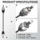 NEW Front Right CV Axle Shaft Assembly fits for Hyundai Sonata 2015-2019, for Kia Optima 2016-2020, 2.4L GAS, for 66-3830