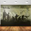 BELECO 5x3ft Fabric Soldier Military Backdrop Army Green Camouflage Military Soldiers Top Secret Action Background Little Soldiers Kids Birthday Welcome Soldiers Party Decoration Banner Photo Props (CHa50640)