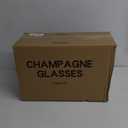 Champagne Glasses, Set of 12 Champagne Flutes with Unique Shape, Long stem Sparkling Wine glasses for Party, Restaurant, Bar, Wine Toasting, Clear