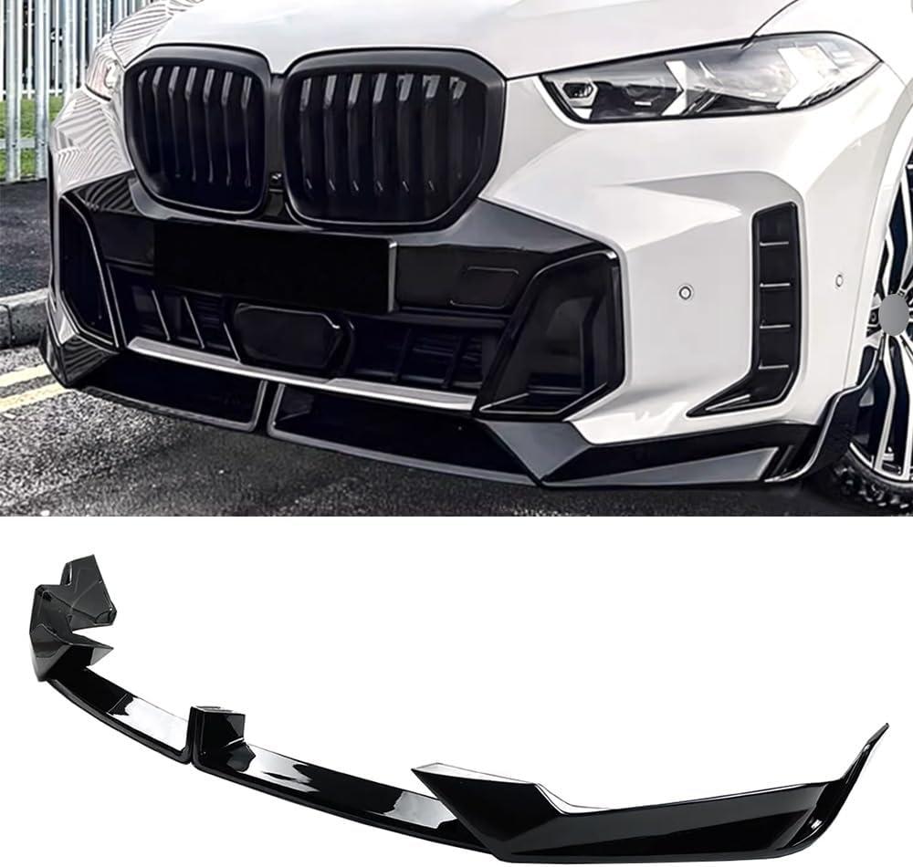Front Bumper Lip Compatible with X5 G05 LCI M-Sport Bumper Model (Gloss Black, 2024-2025 G05 LCI)