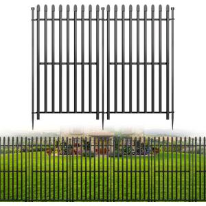 10 Panels No Dig Decorative Garden Fence, 40in(H)22ft(L) Heavy-Duty Rustproof Metal Panels, Outdoor Dog Barrier for Yard & Patio, Landscape, Border| Portable Temporary Fencing