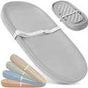 Jool Baby Waterproof Baby Changing Pad - Easy to Clean, Lightweight & Portable - Large Foam Cushion for Comfort (Gray)