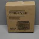 JUPELI Foil and Plastic Wrap Organizer, Expandable Kitchen Pantry Storage, Height Adjustable Cabinet Rack for Kitchen Organization, Aluminum Foil -3 Tier 9.8" to 15.6"L