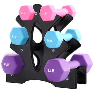 AUXSOUL 1 Pack Dumbbell Rack Stand, 3 Tier Dumbbell Bracket Free Hand Weight Tower Stand for Home Gym Organization, Holds 3/5/8 LB (Weights Not Included)