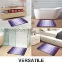 OLANLY Bathroom Runner Rugs Mat 59x24, Extra Soft Absorbent Microfiber Bath Rugs, Rubber Backing, Quick Dry, Washable Long Bath Mats for Bathroom Floor, Tub and Shower, Home Decor Accessories, Violet