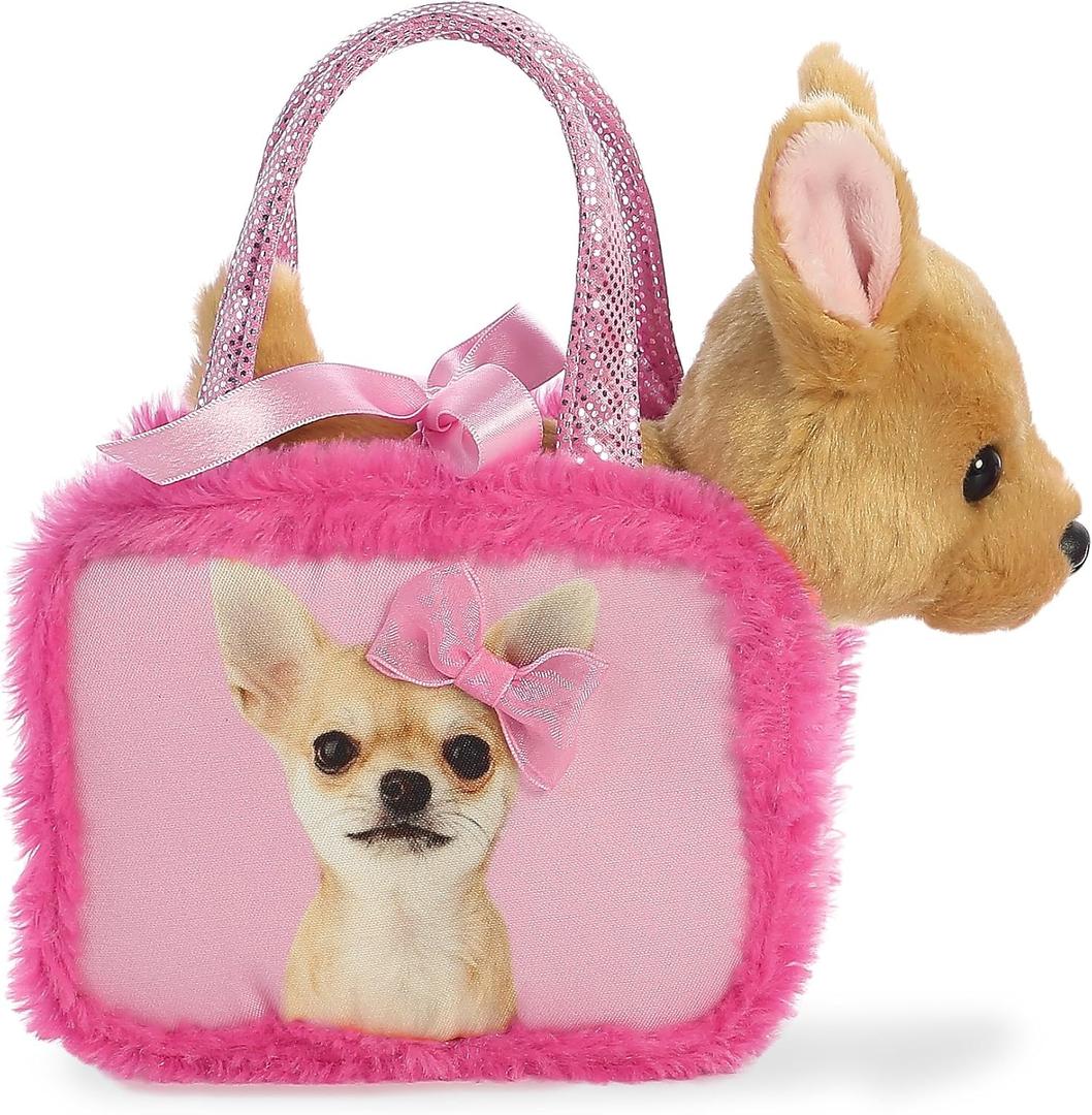 Aurora Fashionable Fancy Pals Pretty in Pink Stuffed Animal - On-The-go Companions - Stylish Accessories - Multicolor 7 Inches