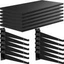 6 Pack Wooden Slatwall Shelf, 24" x 12" Slat Wall Shelves with Metal Brackets Heavy Duty Slatwall Shelving Organizer Accessories for Home Garage (6, 11.8" x 23.6")