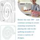 Henmany Free Motion Quilting Templates: Quilting Templates for Machine Quilting - Sturdy Acrylic Rulers for Easy Using Quilting Designs(3pc)