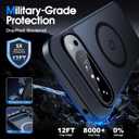 JAME for Google Pixel 9 Pro XL, [Compatible with Magsafe] Slim Fit Pixel 9 Pro XL Cover Translucent Matte with Protective Camera Bezel Anti-Slip, Black(MagSafe)