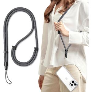 2 x saxsion Adjustable Phone Lanyard with Fishing Line Core, 360 Swivel Crossbody & Neck Strap for Camera, walkie talkie