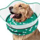 Supet Raised Inflatable Dog Cone Collar to Stop Licking, Soft Dog Cone Alternative After Surgery, Pet Neck Donut Collar for Small  Dogs