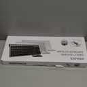 Wireless Keyboard and Mouse Ultra Slim Combo, TopMate 2.4G Silent Compact USB 2400DPI Mouse and Scissor Switch Keyboard Set with Cover, Batteries Included, for PC/Laptop/Windows/Mac - White