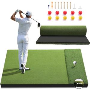Fanshaw Premium Dual-Turf Golf Mat: 5x4ft 40MM-50MM Thickened for Backyard, Driving Range, Indoor & Outdoor Practice Hitting, Swing & Chipping, Ideal Gifts for Men Dad