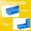 Angle Cutting Clay Tool, Small Steel Wire Bevel Cutter, Blue Pottery Angle Clay Trimming Tool, Plastic Pottery Trimming Tools, Plastic Ceramic Wire for Ceramics and Sculpting (2.7x1.1x0.6 Inch)