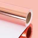 BEISHIDA Rose Gold Gift Wrapping Paper Metallic Wrapping Paper Roll Solid Color Gift Wrap Paper, Packing Paper for Wedding, Birthday, Graduation, Christmas Wrapping Paper(17inches X 32.8ft)