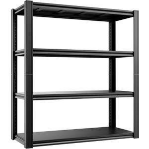 cynnda 4-Tier 40" W x 20" D x 60" H Garage Shelving Garage Storage Shelves 2200LBS Metal Industrial Shelf Adjustable Heavy Duty Shelving Storage Rack Shelving Unit (Black)