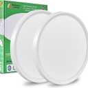 15.8Inch 2PK White LED Flush Mount Ceiling Light,32W,3480LM,3CCT Selectable