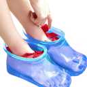 WMHYLYH Movable Foot Soaker, Portable Feet Soaking Tub Massage Foot Bath Shoes, Bath Massager Basin Pedicure Feet Spa Shoes for Thermal Massage to Promote Blood Circulation (Medium, Blue)