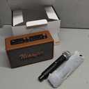 Karaoke Machine, Retro-Design Speaker with 2 Wireless Microphones for Adults & Kids, Portable Karaoke System for Home Party, Bluetooth/AUX/USB/TF/TWS Support, Gifts for Women & Girls - Brown