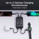 2026 2-Pack 10000mAh Portable Charger with Built in Cables, Travel Essential Battery Pack, 4 Outputs 2 Inputs Slim Power Bank with Cord Wires for iPhone 17/16/15/14, Samsung Galaxy S23/22, Pixel etc