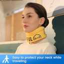 Velpeau Fashion Neck Brace for Sleeping -Soft Cervical Collar for Snooze, Anti Snoring, Sleep Apnea, Foam Wraps Keep Vertebrae Stable Relief Pain and Support for Women & Men (Yellow, M: 11.5-14 inch)