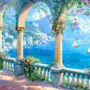 Coastal Corridor 1000 Piece Puzzle for Adults, Ocean Mountain View Puzzles for Adults 1000 Pieces, Jigsaw Puzzles 1000 Pieces Scenic Floral Corridor Puzzle for Adults Teens Seniors Challenging Game