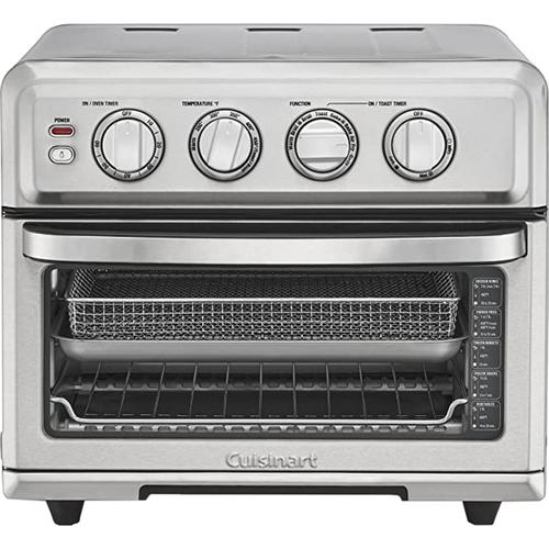 Cuisinart Air Fryer Toaster Oven with Grill, 1800W 8-1 Air Fryer Oven with Bake, Convection Bake, Grill, Broil and Warm Options, Large Capacity, 60-Minute Timer, TOA-70, Stainless Steel