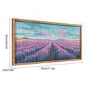 flangairy Lavender Wall Art With Wood Framed, 23.6x11.8 Crafts String Picture Purple Flower Wall Decor, Living Room Bedroom Bathroom Decorations For Home