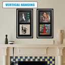 Double Album Frame 19x34 inch Double Vinyl Record Frame and Displays Two 12.5 Inch Vinyl Records Art, Can be Hanging Horizontally or Vertically to Showcase Your Record Style, Black, 33.9''L x 18.9''W x 1.2'' H