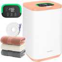 RESIMPLE Towel Warmer for Bathroom, 23L Large Hot Towel Warmers Bucket with LED Display, 3 Heating Modes, Up to 24 Hour Delay, Luxury Towel Heater for Oversize Bathrobes Blankets - Orange