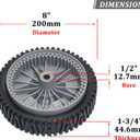 CheeMuii 193912X460 Lawn Mower Wheel 2 Pcs 8" Push Mower Front Drive Wheels Replace for Hu sqvarna AYP 581009202 193912X460 Replace for Craftsman 917376161