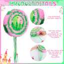 Soulchen Witch Piata 14.2'' Pink and Green Piata Game Set with Stick and Blindfold Princess and Witch Party Favor Pink and Green Party Decor for Birthday Quinceaera Baby Shower Movie Supplies