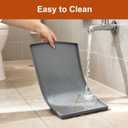 ukeetap Extra Thick Silicone Mat Waterproof with Raised Edge 19 x 12, BPA Free Non-Slip Dog & Cat Food Mat, Feeding Mat for Food and Water Bowls, Spill Proof Mat to Protect Floors, Gray