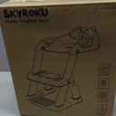 Potty Training Seat, SKYROKU Upgrade Toddler Toilet Seat for Kids Boys Girls, 2 in 1 Potty Training Toilet, Splash Guard Anti-Slip Pad Step Stool,New Sector-Shape Stabilized Base (8899+Grey)