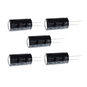 Capacitor 120uF 450V 18X30 +/-20% 105C 5 PCS Aluminum Electrolytic Capacitor