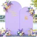 Lavender Photo Arch Backdrop Cover Set of 2-7.2 and 6ft Light Purple Arch Covers Stretchy Backdrop Baby Shower Girls Lilac Spandex Balloon Arch Stand Covers for Birthday Party Wedding Bridal Shower