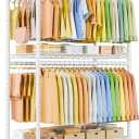 Rolling Clothes Rack, Clothing Racks for Hanging Clothes, White
P5 Plus Heavy Duty Garment Rack with Wheels, 3-Tier Shelves, Portable Closet Racks 45''W × 20.5''D × 80.5''H, Max Load 660Lbs