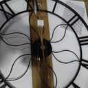 LEIKE 40 Inch Extra Large Modern Wall Clock, Oversize Rustic Round Nearly Silent Battery Operated, Black Metal Roman Numerals Wall Clocks for Living Room, Bedroom, Entrance Home Decor