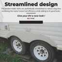 ECOTRIC RV Fender Skirt Replacement Tandem Trailer for RVs Campers and Trailers - White