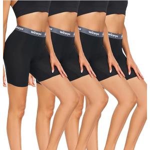 wirarpa Women's Modal Boxer Briefs Anti Chafing Shorts Ultra Soft Boyshorts for Under Dress 4 Pack  Size 3XL