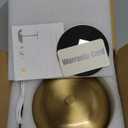 Portable LED Mushroom Table Lamp, Cordless Desk Night Light with 5200mAh Rechargeable Battery, Stepless Dimming Small Lamp with 3 Colors and Brightness Control for Bedroom/Patio/Bar/Coffee shop (Gold)