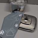 Veken Innovation Award Winner Stainless Steel Cat Water Fountain, 95oz/2.8L Automatic Pet Fountain Dog Water Dispenser with Replacement Filters & Silicone Mat, Gifts for Cats, Dogs (Silver) (95oz (Standard Fill))