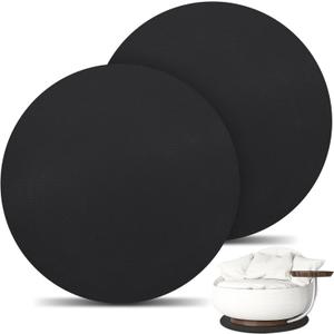 Timgle 2 Pcs 27.25 Inch Non Skid Rubber Furniture Pad Chair Pad for Recliners Anti Slip Furniture Rubber Mat for Recliners for Protecting Hardwood Floor Recliners Swivel Chairs(Round)