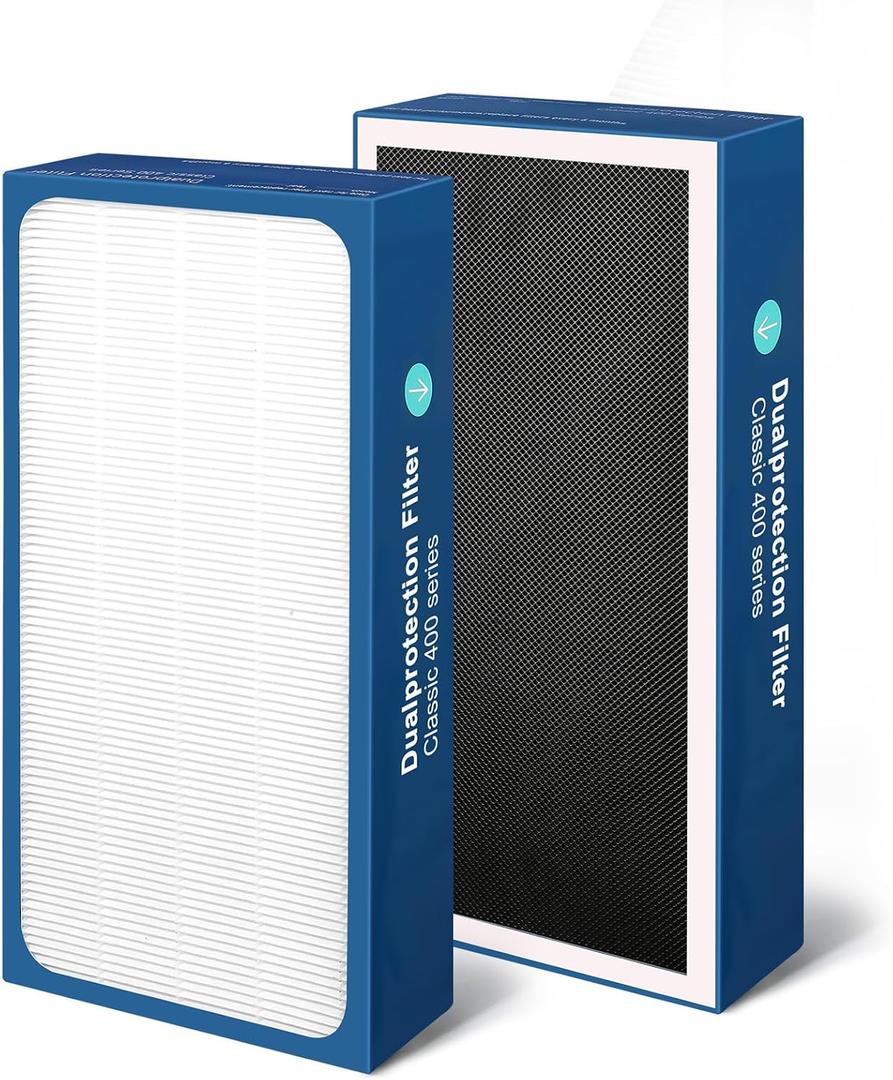 Upgraded Classic 400 Series Replacement Filter,Compatible with Blueair 400 Series Air Purifier Replacement Filter, Part# 480i,402,403,405,410,455EB,450E Replacement Filter (400 1Pack Upgraded)