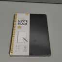 Taja Lined Spiral Journal Notebook for Women & Men, 140 Pages, College Ruled Hardcover Notebook for Work & Note Taking, Journals for Writing, A5(5.7" x 7.9") - Black