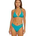 Trina Turk Women's Standard Ripple Rib High Waist Cut Out Bikini Bottom-Cheeky Coverage, Swimwear Separates, Atmosphere, Size 14