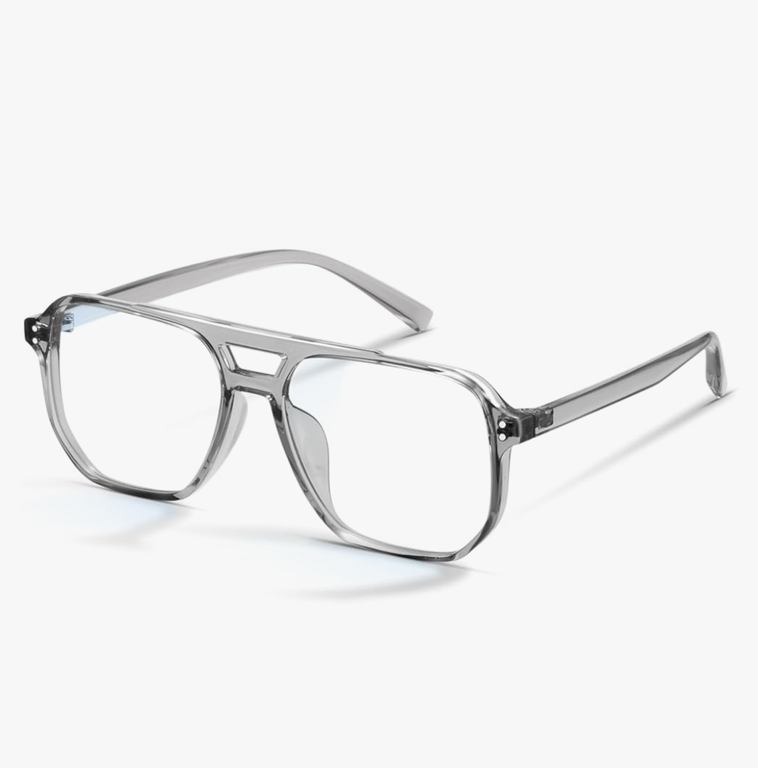livho Vintage Aviator Blue Light Blocking Glasses, Fashion Oversized Frames for Eye Strain Relief, Unisex Design