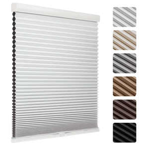 MYshade Cordless Blackout Cellular Shades, 1.5" Honeycomb Window Blinds for Bedroom & Nursery, Thermal Insulated, Noise Reducing, Privacy Shades, Inside or Outside Mount (35" W x 64" H, White)