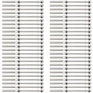 50 Pcs 3/16 Cable Railing Hardware System Kit, Swage Threaded Stud Tensioner Length 6" for 4x4 2x2 Wood Metal Post for Stair Deck Railing, End Fitting Terminal T316 Stainless Steel